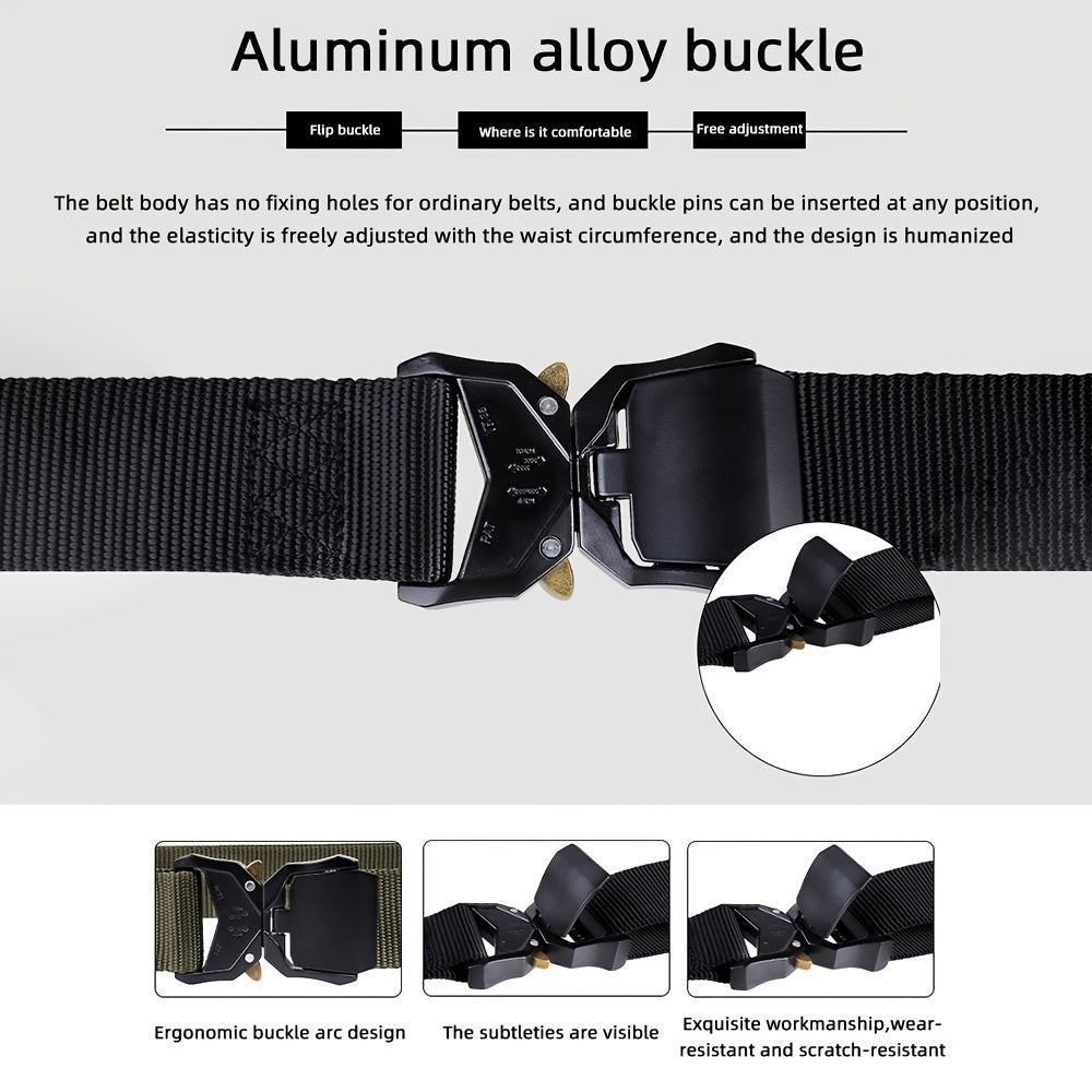 Men's Tactical Belt Quick Release Military Hiking Outdoor