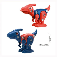 Kids Dinosaur Building Toy Set with Screws Educational Gift