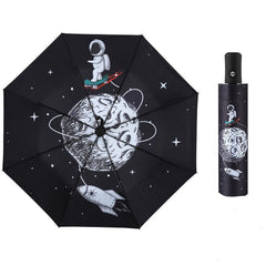 Automatic 3-fold Astronaut Umbrella UV Protection