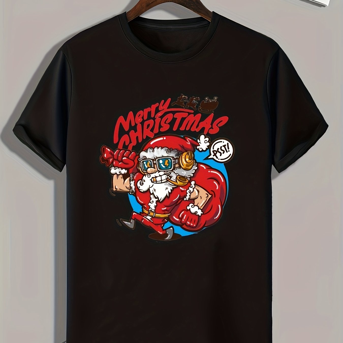 Christmas Cartoon Men's Graphic T-Shirt Casual Tee