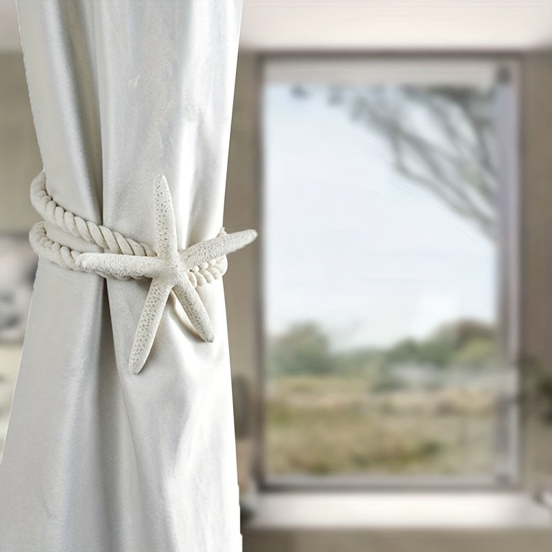 Natural Starfish Curtain Tiebacks for Home Decor