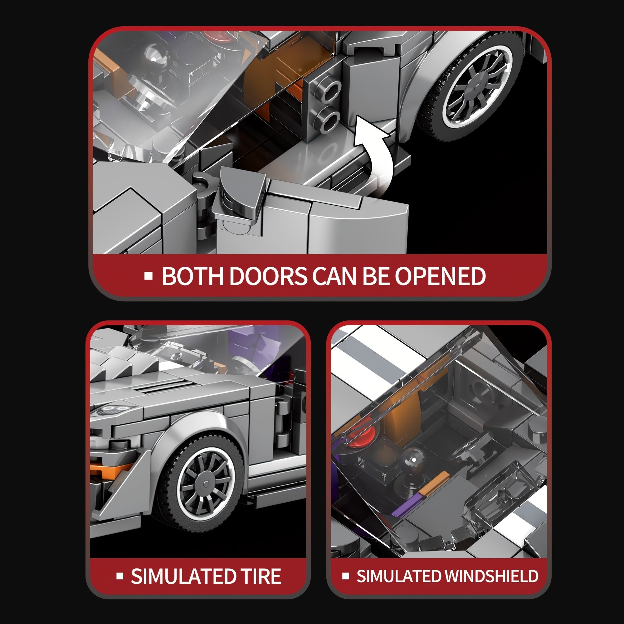 Reobrix Sports Car Model Collection Building Block Toy For Kids