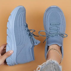 Breathable Mesh Lace-Up Casual Running Shoes