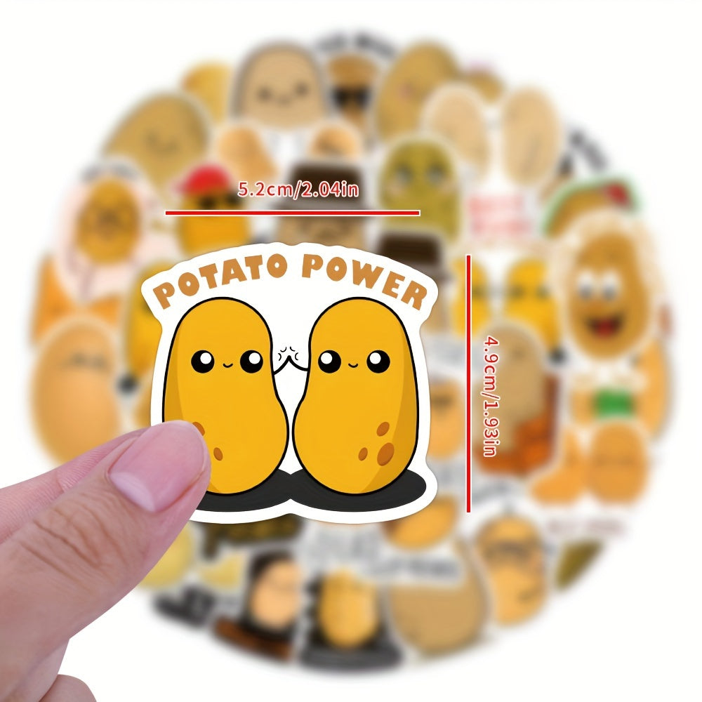 60pcs Potato Graffiti Stickers for Guitar Luggage Waterproof DIY Stickers