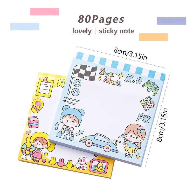 Student Cartoon Adhesive Sticky Notes for Planner