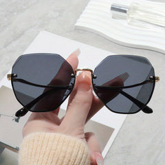 Ombre Rimless Sunglasses UV400 Sun Shades Vacation Beach Travel