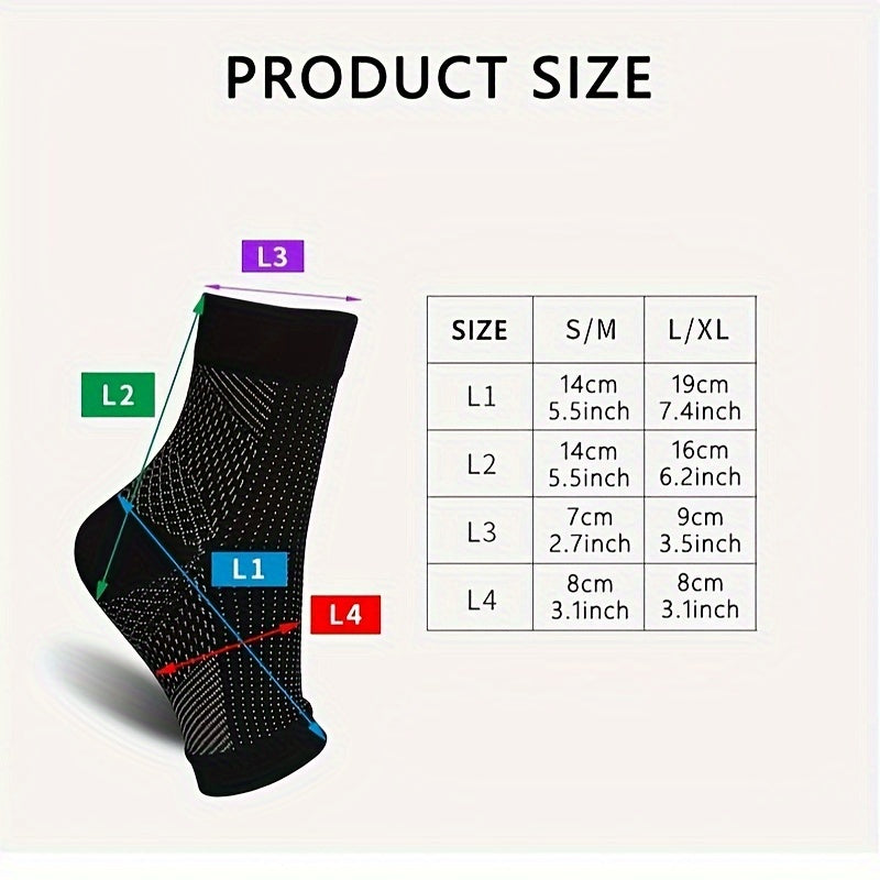 3 Pairs Toeless Compression Socks Nylon Blend Ankle Sleeves