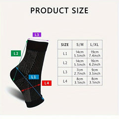 3 Pairs Toeless Compression Socks Nylon Blend Ankle Sleeves