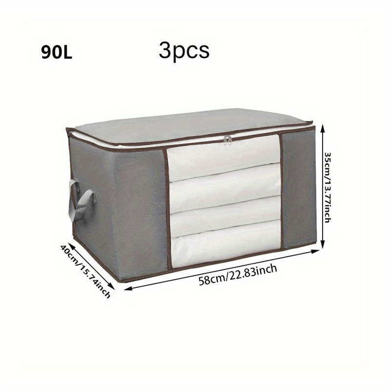 Large Capacity Clear Quilt Storage Bag Non Woven Lightweight Clothes Quilt Bag