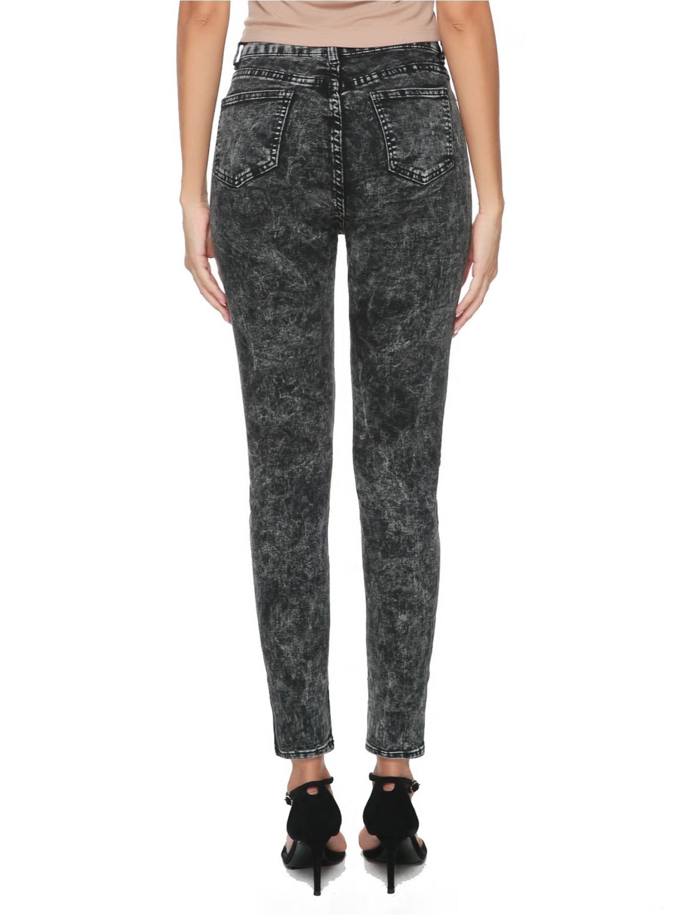 High Waisted Skinny Leg Jeans High Stretchy Denim Pants Women's Clothing