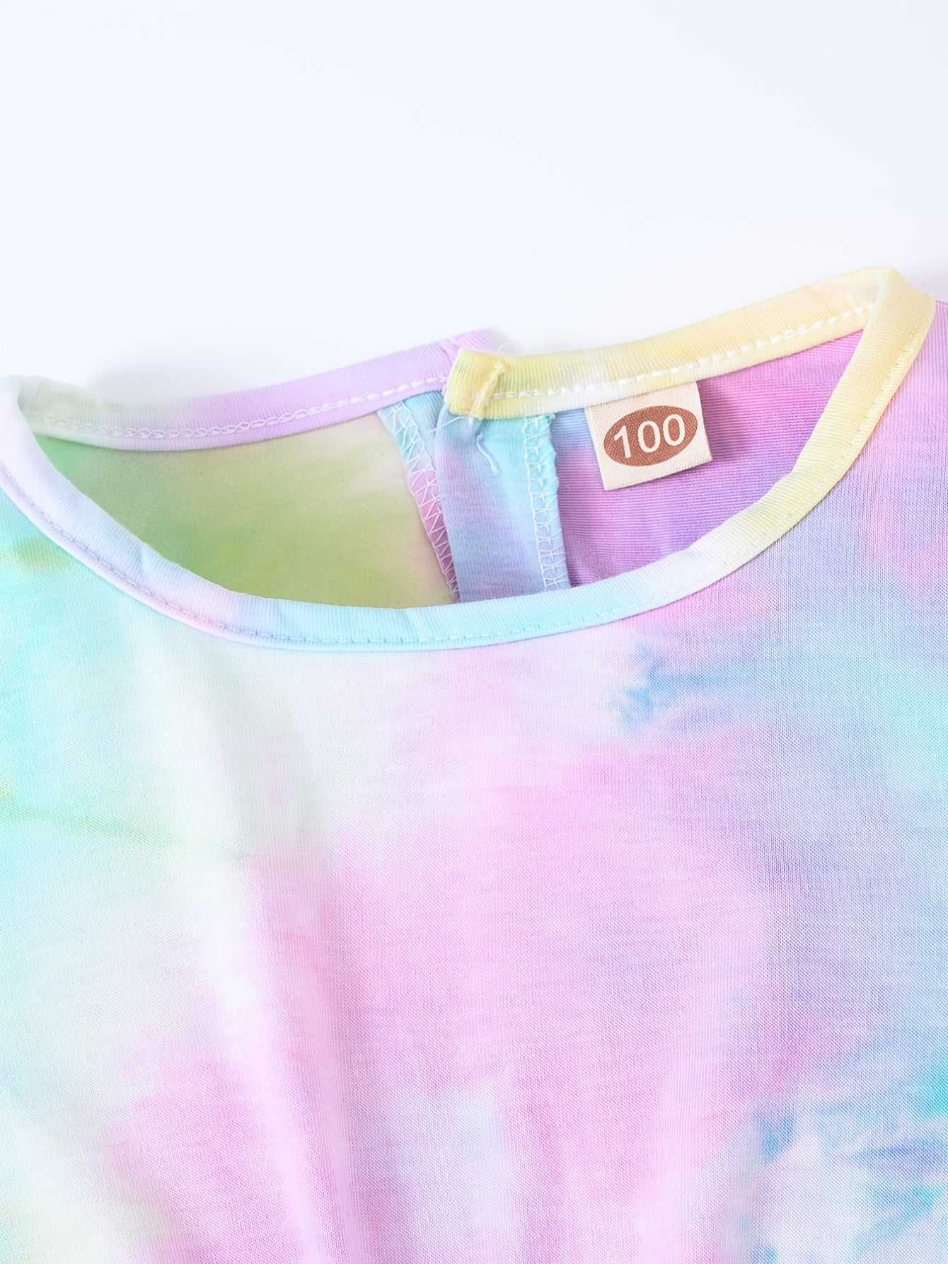 Girls Tie Dye Romper Short Sleeve Jumpsuit Kids Summer Clothes
