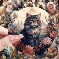 50pcs Kitten Seal Series Graffiti Stickers Waterproof DIY Sticker Pack