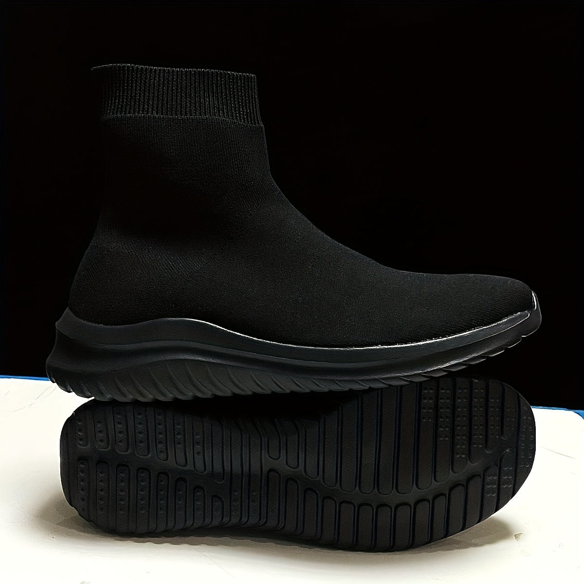 Men's High Top Slip On Sock Sneakers Lightweight Breathable Walking Shoes