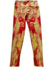 Flame Print High Waist Seamless Yoga Pants