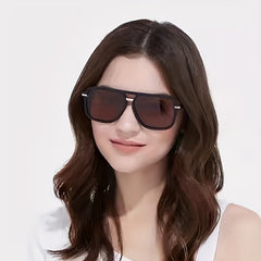 Men's Retro Square Frame Polarized Sunglasses