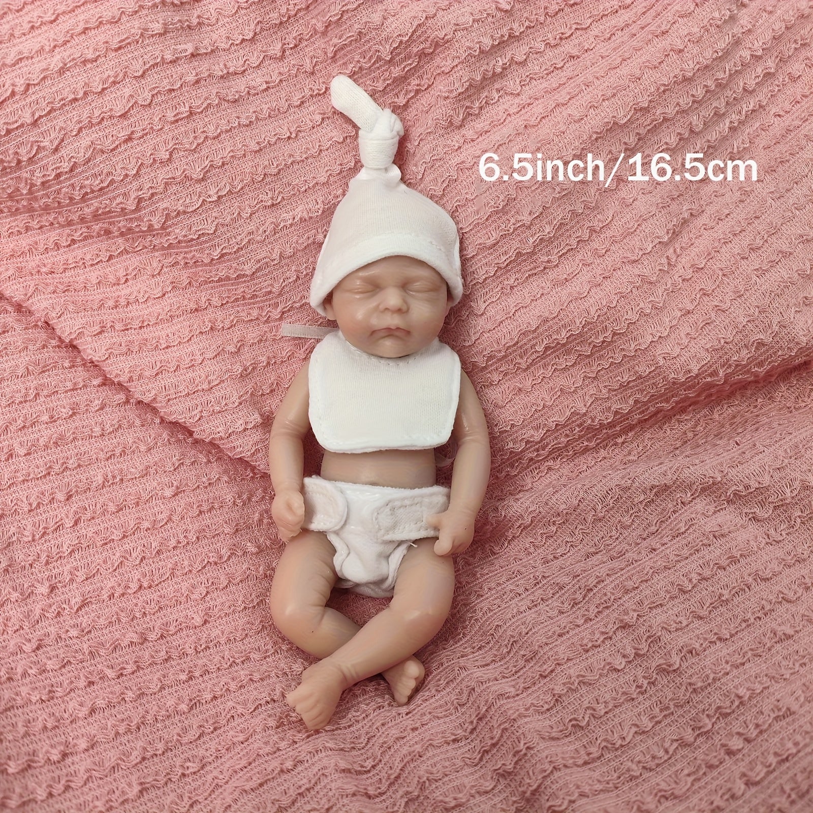 Silicone Baby Doll with Pink Ears & Red Heart - Ideal Gift for 3 Yrs