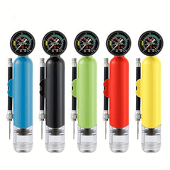 Mini Ball Pump Hand Push Portable Plastic Pump With Pressure Gauge