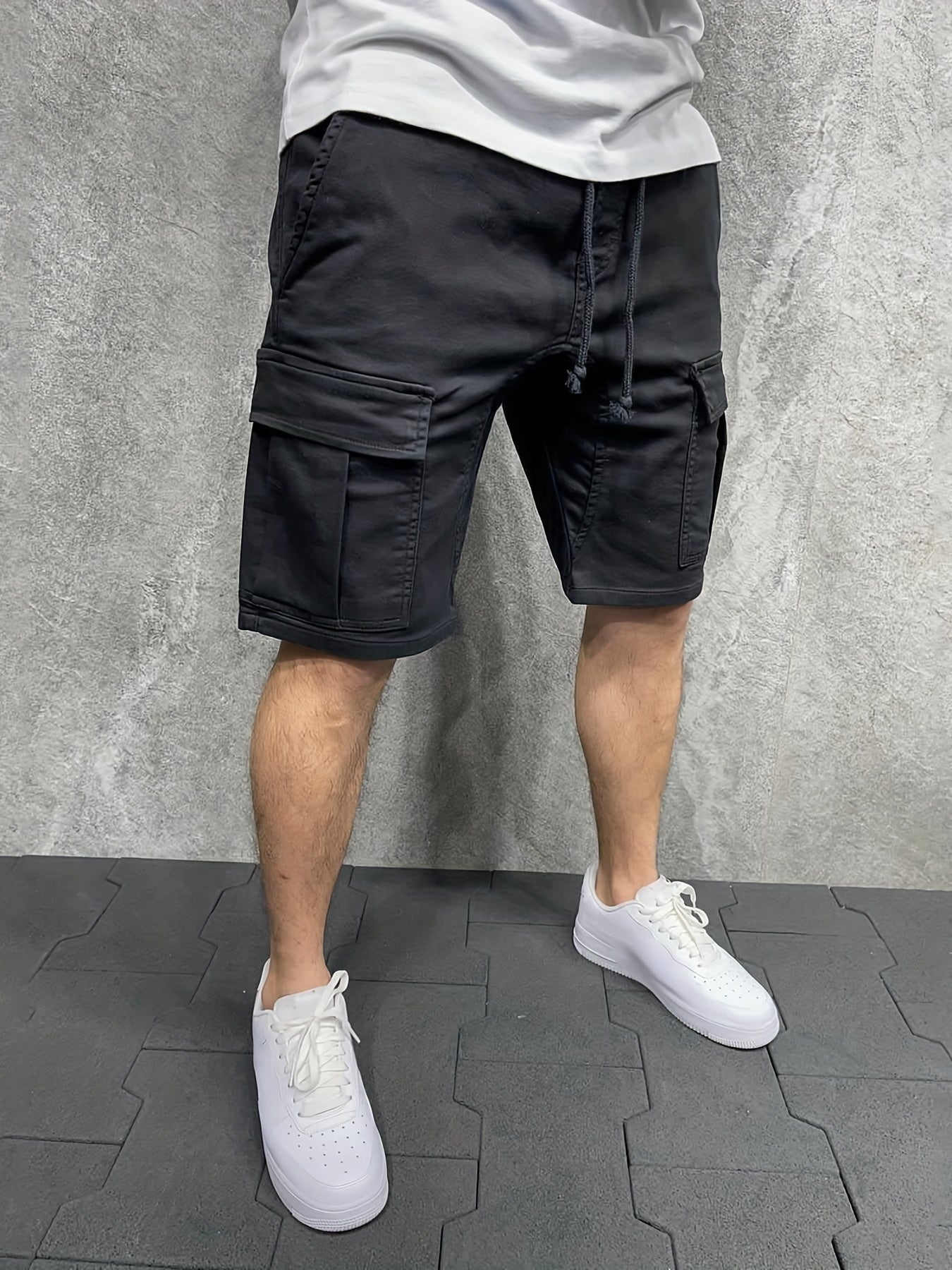 Men's Lightweight Drawstring Cargo Shorts