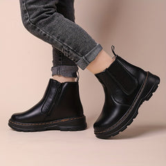 Casual Solid Zipper Boots for Girls Lightweight Indoor Outdoor Winter