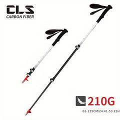 Carbon Fiber Trekking Poles Lightweight Telescopic Hiking Sticks