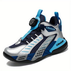 Kids' High Top Basketball Shoes with Rotating Buckle