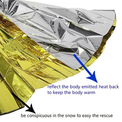 Stay Warm & Safe Emergency Blanket for Camping Hiking Survival 63x82in