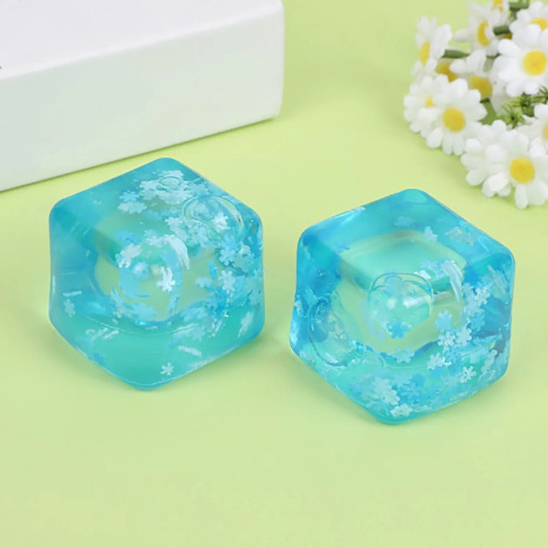 Slow Rebound Maltose Sensory Toy Frosted Snowflake & Ice Crystal TPR Squishy Han