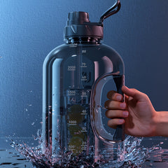 Large Capacity Portable Water Bottle with Scale for Outdoor Sports and Fitness