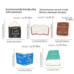 Colorful Book Cover Badge Brooch - Reading Personality Gift