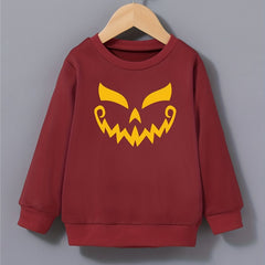 Boys Halloween Pumpkin Sweatshirt Long Sleeve Pullover