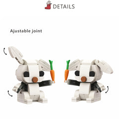 Easter Bunny Building Set Colorful Rabbit Pink And Grey