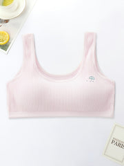 3Pcs Girls' Sports Bra with Umbrella Print