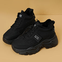 Plush Inner Chunky Sneakers Non slip Height Increased Casual Walking Shoes