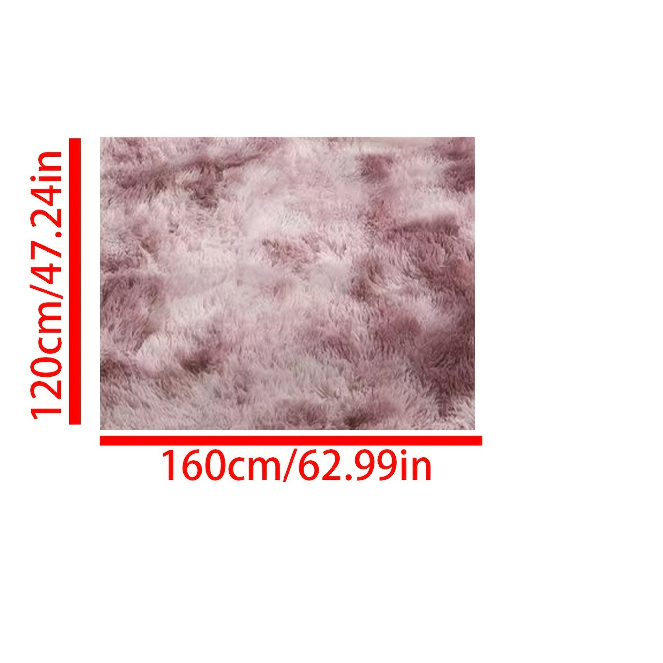 Tie Dye Plush Rug Soft Square Shaggy Rug 47in