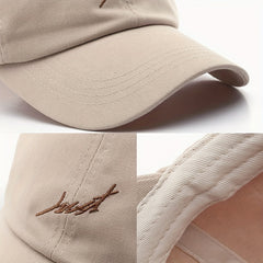 Women's Curved Brim Embroidered Peaked Cap Men's Sunscreen Baseball Cap