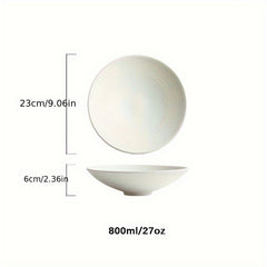 Large Ceramic Pasta Bowl and Plate Set Microwave Dishwasher Safe