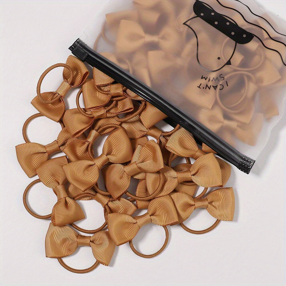 20pcs Bowknot Hair Ties for Baby Girls, Ponytail Holders & Scrunchies