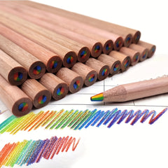 7 Colors Log Rainbow Core Pencil Wooden Pencil