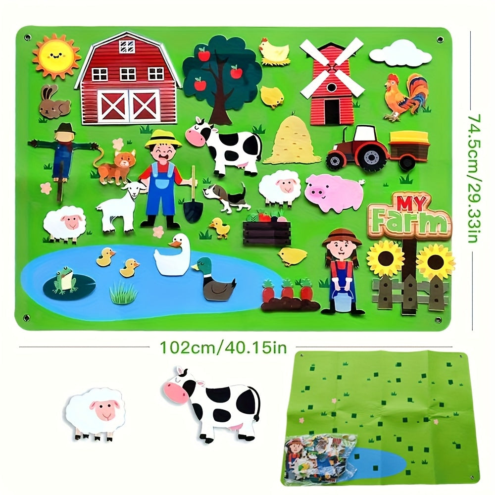 Farm Animal Felt Storyboard Set - Preschool Farmhouse Theme