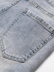 Men's Distressed Denim Shorts High Stretch
