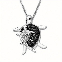 Mother And Child Sea Turtle Necklace Pendant Charm Women's Jewelry