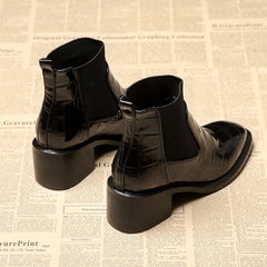 Women's Block Heel Chelsea Boots Slip On Ankle Boots
