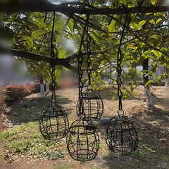 Outdoor Bird Cage Feeder Spring Hanging Bird Feeder Garden Yard Feeder