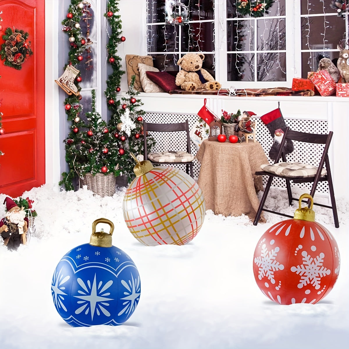 Large Inflatable Christmas Decorative Ball 59 94 Cm Outdoor Ornaments