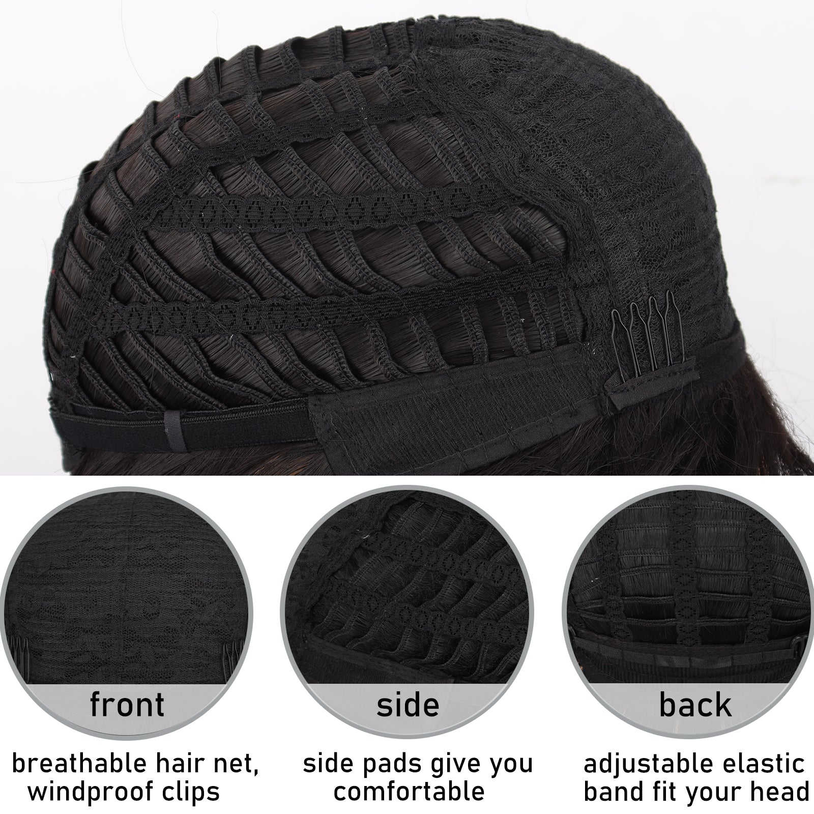 Men's Curved Cropped Wig for Stylish Look