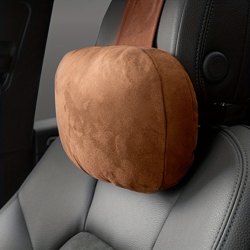 Suede Car Headrest Pillow Soft Car Neck Pillow