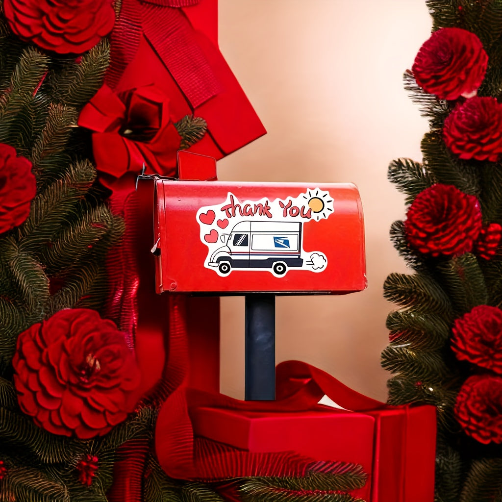 Thank You USPS Sticker For Mailbox Vinyl Expressing Love & Support, Mail Carrier