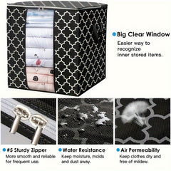 3pcs Non-woven Storage Bag Quilt Clothes Storage Bag Moving Luggage Packing Bag