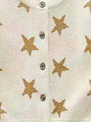 Baby Star Knit Sweater Coat Button Cardigan Top