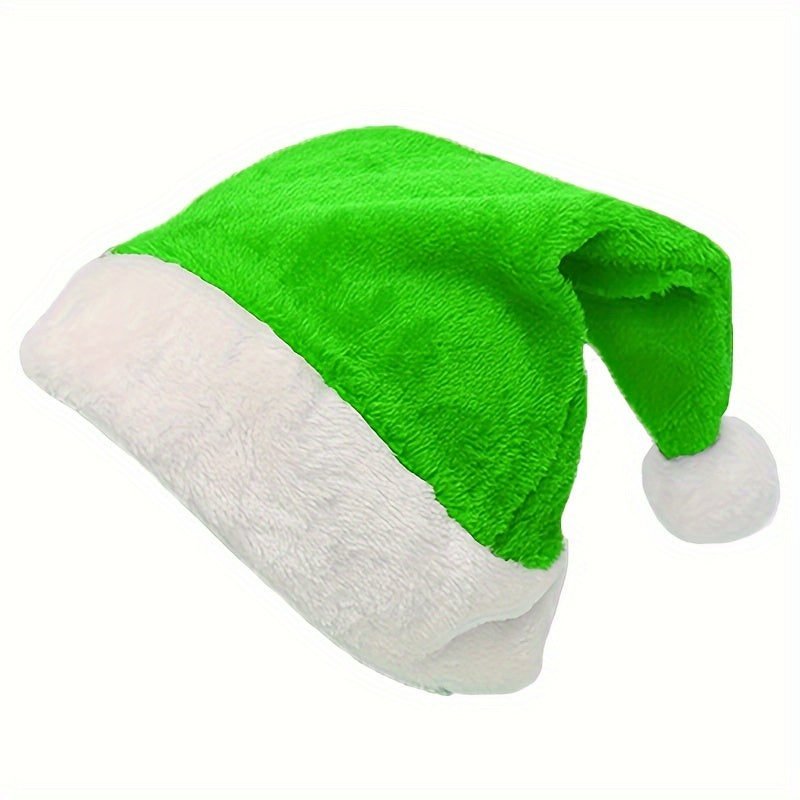 5pcs Short Plush Christmas Hat For Adults Festive Parties Celebrations